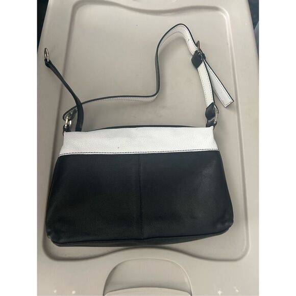 Mini Sharif Studio Leather & Calf Hair Color Block Shoulder Bag - Picture 2 of 13